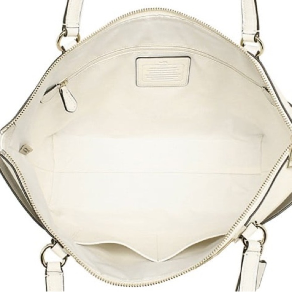 Coach cream Ava Signature Logo Tote purse - Picture 3 of 7